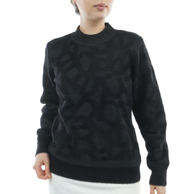 ニューバランス　New Balance　ロゴダブルジャカード ハイネック プルオーバーセーター　レディス