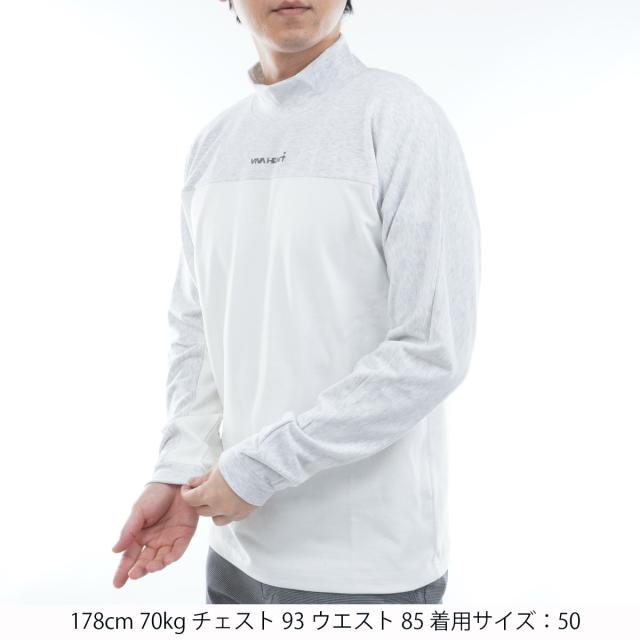 ビバハート　VIVA HEART　起毛ストレッチ 着物スリーブ長袖シャツ_1