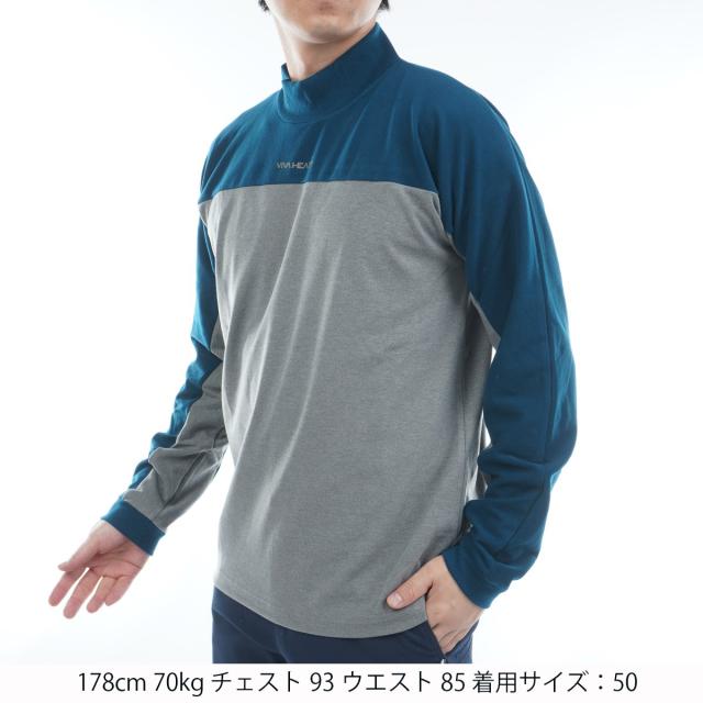 ビバハート　VIVA HEART　起毛ストレッチ 着物スリーブ長袖シャツ_13