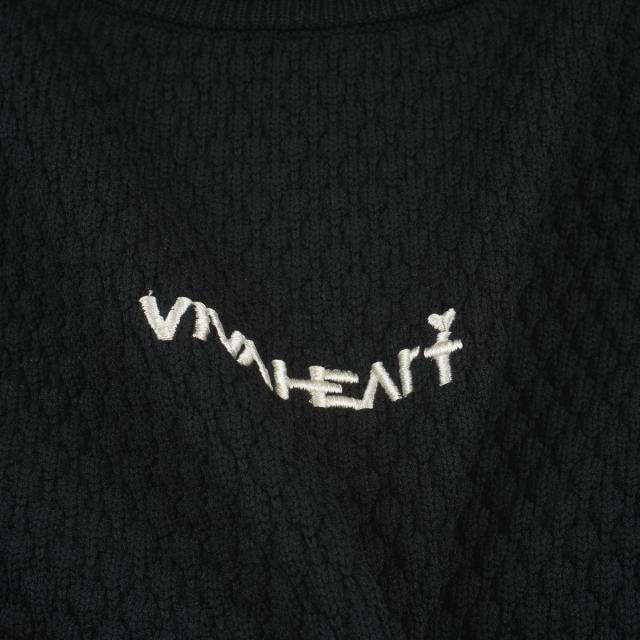 ビバハート VIVA HEART 裏地付き 配色ライン プルオーバーセーター