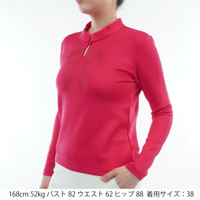 ビバハート　VIVA HEART　トロンプルイユ ボウタイ風モックネックプルオーバー　レディス_13
