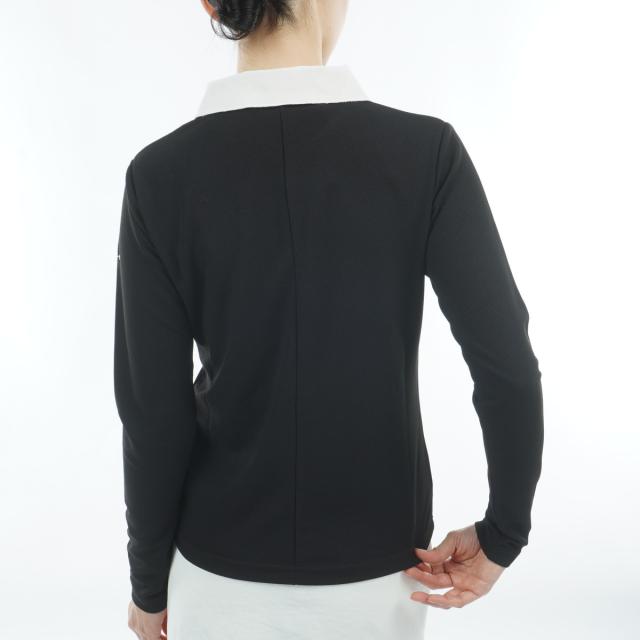 ビバハート VIVA HEART カットワーク刺繍 長袖ポロシャツ レディスの