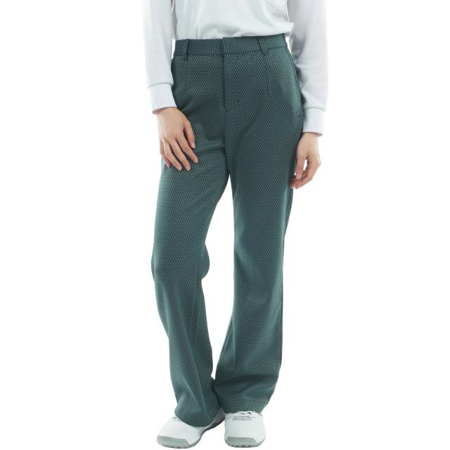 ビバハート　VIVA HEART　ストレッチ ダイヤゴナル柄 ストレートパンツ　レディス