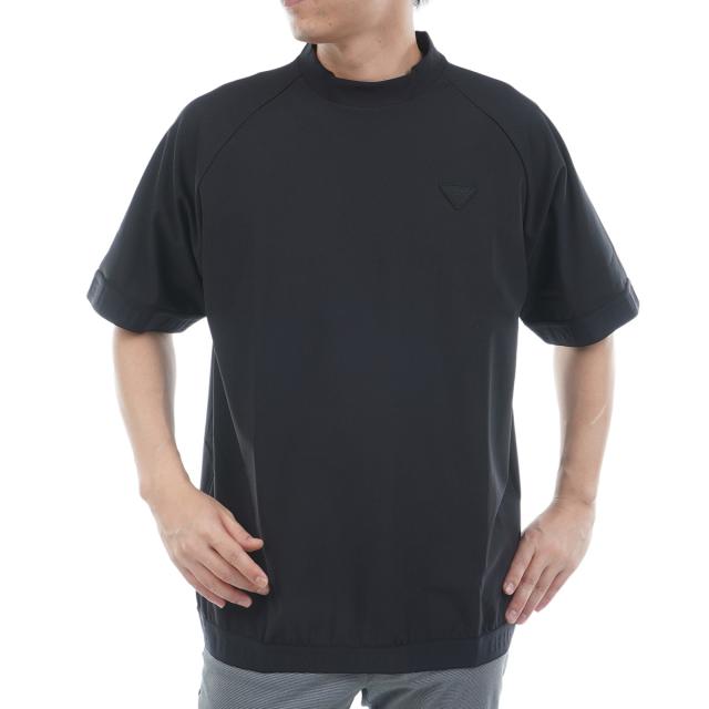 ブリーフィング BRIEFING LA ストレッチ ロゴ リブ RF ハイネック半袖