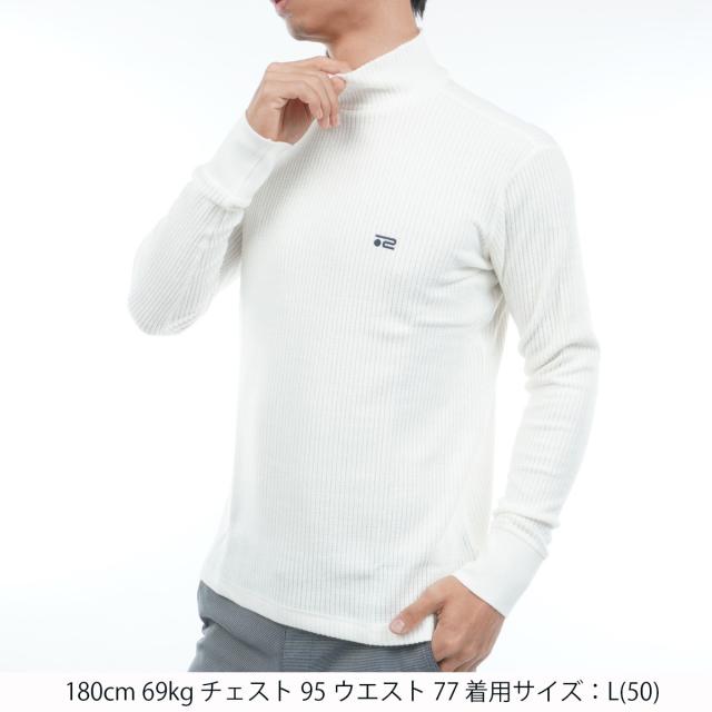 ロサーセン　ROSASEN　ストレッチ 微起毛 ワッフル ハイネックインナー長袖シャツ_1