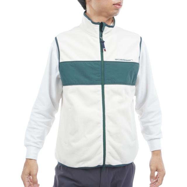 ロサーセン　ROSASEN　ウォームシールドフリース ストレッチ フルジップ切替ベスト