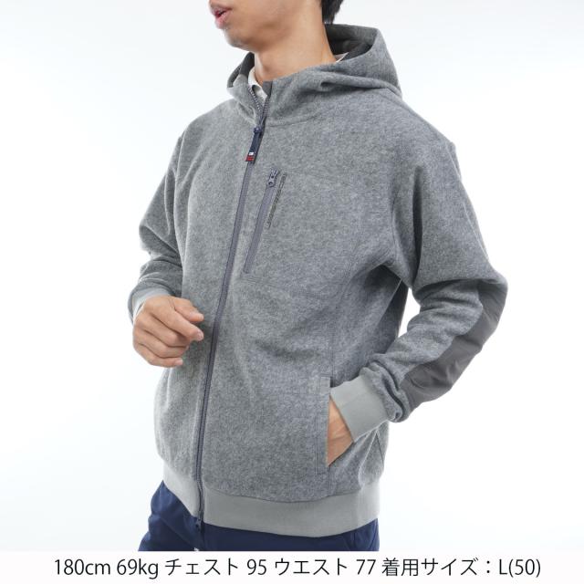 ロサーセン　ROSASEN　ストレッチ ツイードダンボール ジップフーディー