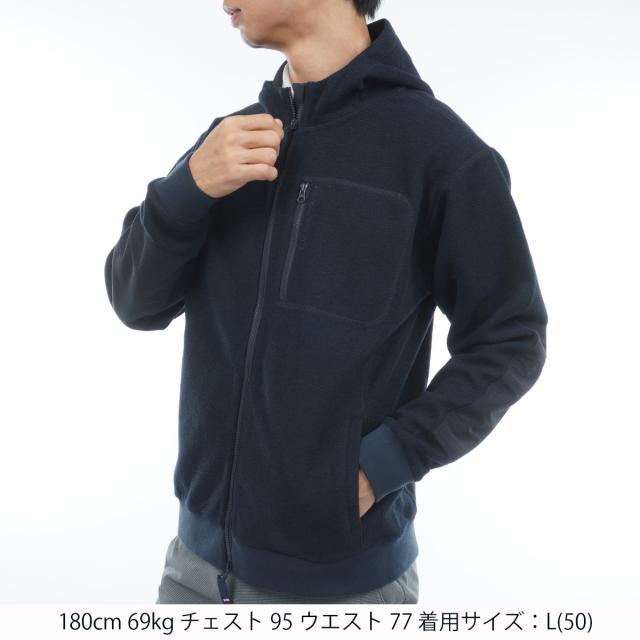 ロサーセン　ROSASEN　ストレッチ ツイードダンボール ジップフーディー