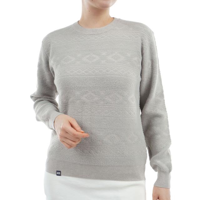 ロサーセン　ROSASEN　裏起毛 オルテガ柄ジャカードセーター　レディス