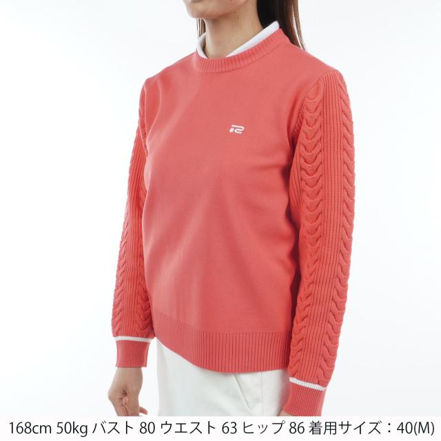 ロサーセン　ROSASEN　軽量 ケーブル編み クルーネックセーター　レディス_4