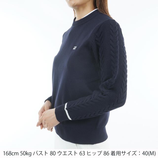 ロサーセン　ROSASEN　軽量 ケーブル編み クルーネックセーター　レディス_13