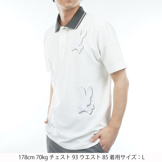 サイコバニー　PSYCHO BUNNY　GOLF ビッグバニーロゴ エンブロイダリー 半袖ポロシャツ_9