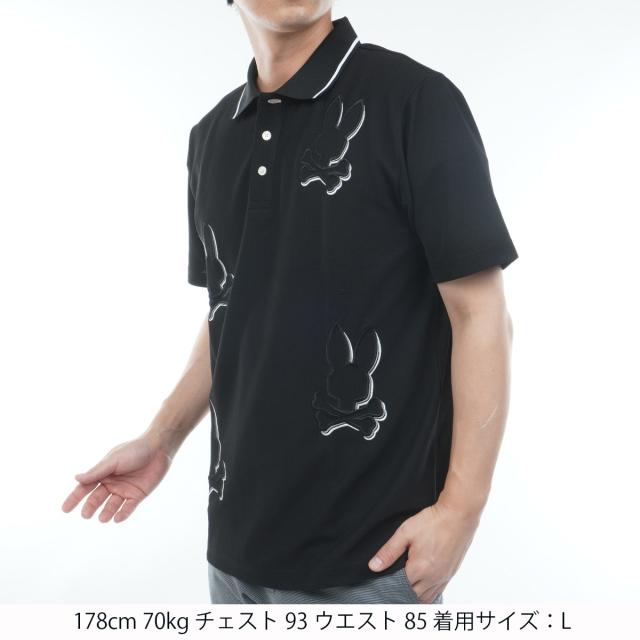 サイコバニー　PSYCHO BUNNY　GOLF ビッグバニーロゴ エンブロイダリー 半袖ポロシャツ_12