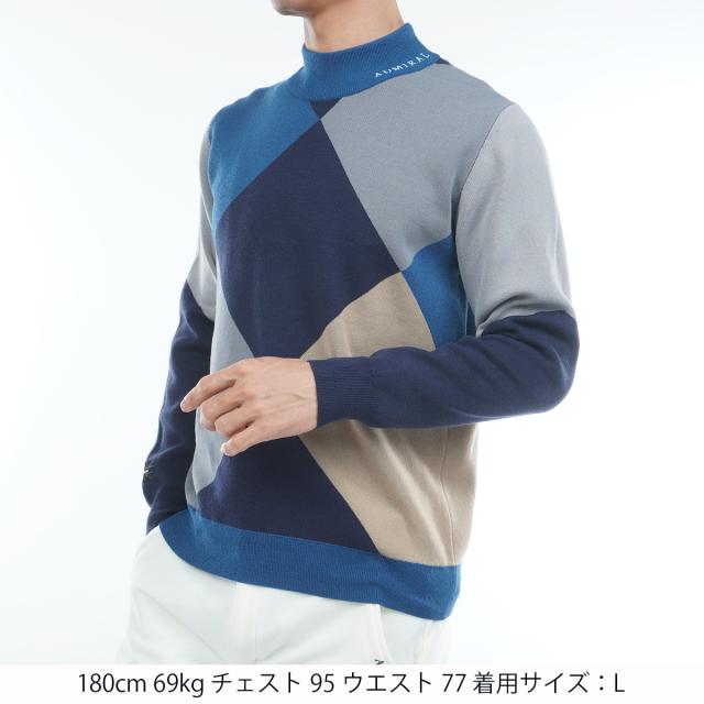 アドミラル　Admiral　アーガイル ハイネックセーター_4