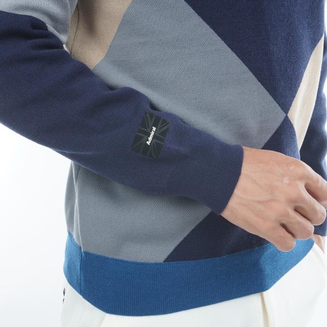 アドミラル Admiral アーガイル ハイネックセーター