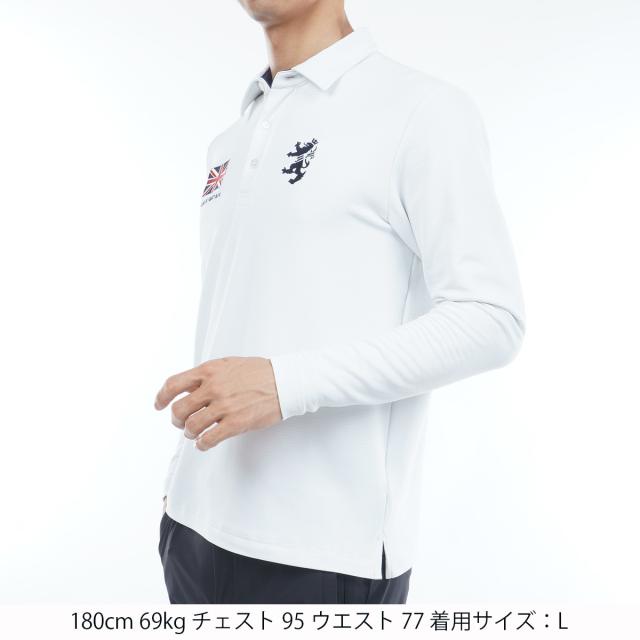 アドミラル Admiral 速ポカ 裏起毛 ストレッチ 長袖フラッグポロシャツ