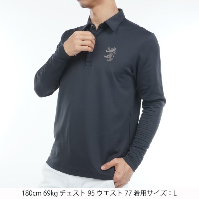 アドミラル　Admiral　速ポカ 裏起毛 ストレッチ 長袖フラッグポロシャツ_4
