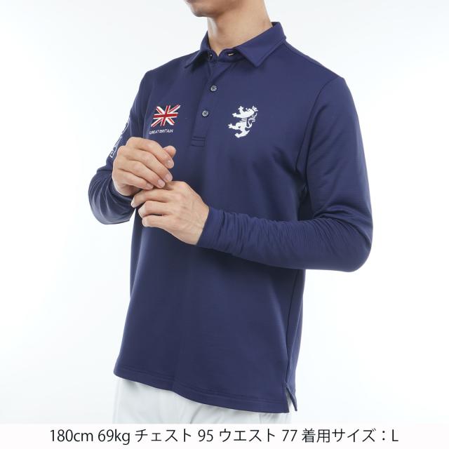 アドミラル　Admiral　速ポカ 裏起毛 ストレッチ 長袖フラッグポロシャツ_14