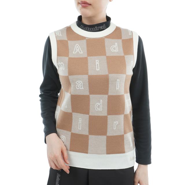 アドミラル　Admiral　モノグラムジャカード ライトクルーニットベスト　レディス