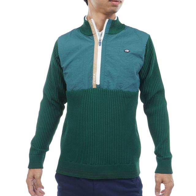 フィドラ　FIDRA　ストレッチ ハイネックハーフジップ 長袖シャツ