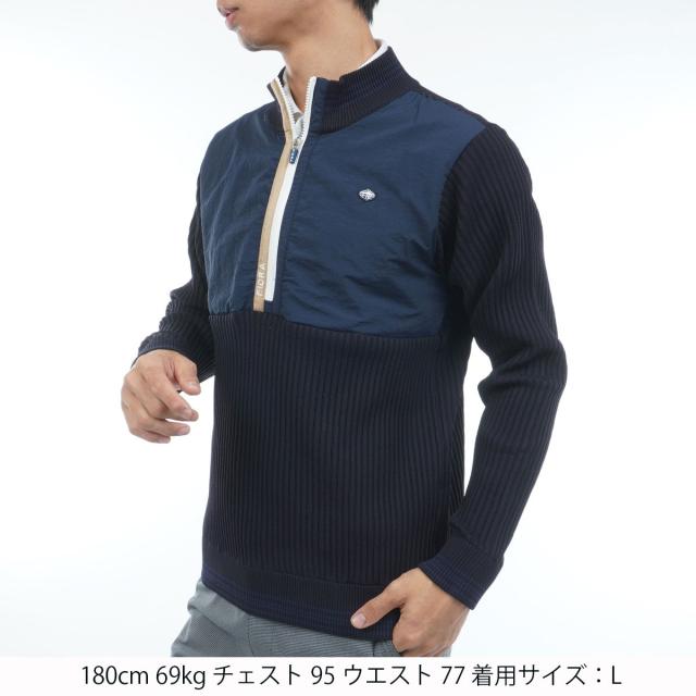 フィドラ FIDRA ストレッチ ハイネックハーフジップ 長袖シャツ