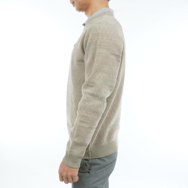 フィドラ　FIDRA　ストレッチ ジャカード クルーネックセーター_5