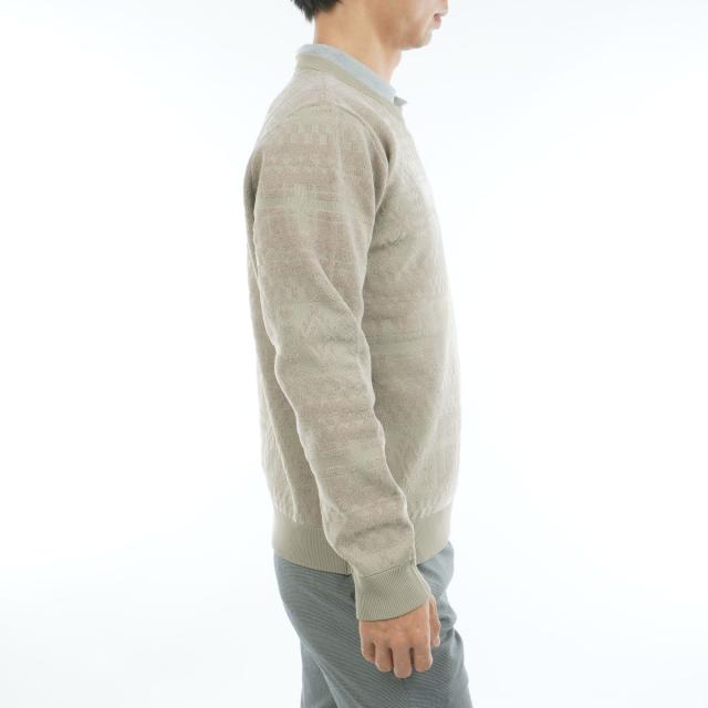フィドラ　FIDRA　ストレッチ ジャカード クルーネックセーター_7