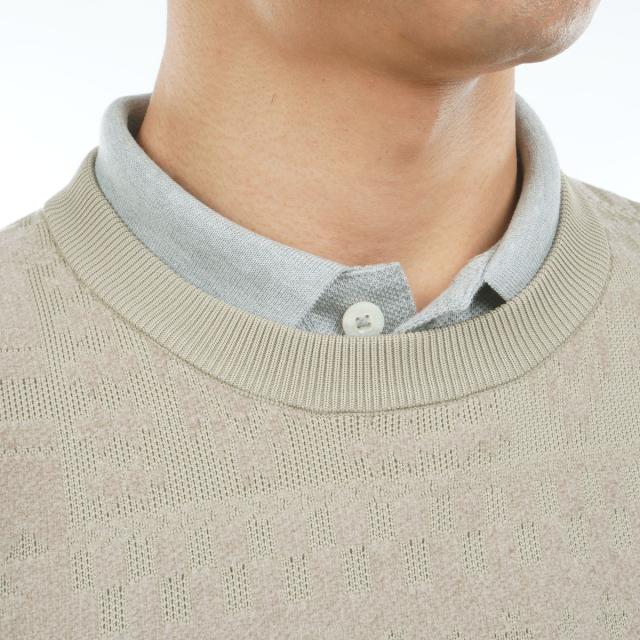 フィドラ　FIDRA　ストレッチ ジャカード クルーネックセーター_8