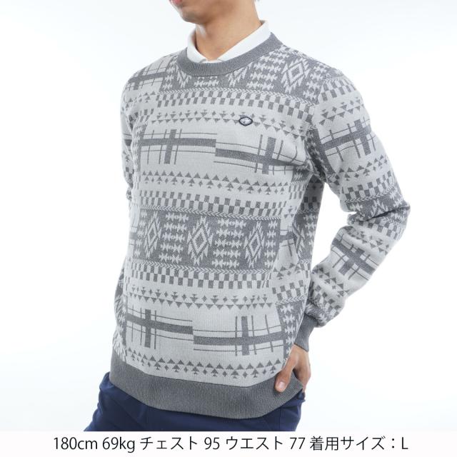 フィドラ　FIDRA　ストレッチ ジャカード クルーネックセーター_13
