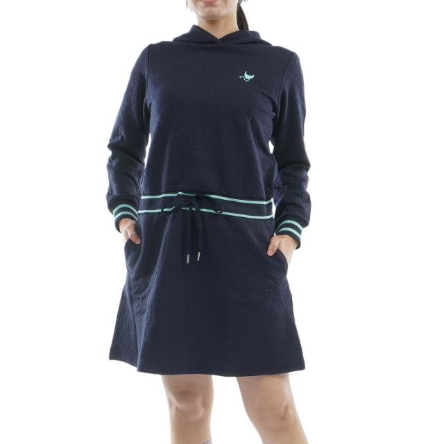 クランク　Clunk　ストレッチ ロゴキルトジャカードワンピース　レディス