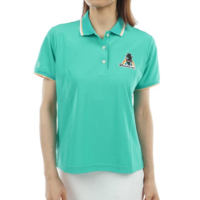 マンシングウェア　Munsingwear　Sunscreen NIR 70周年記念限定 ワンポイント刺繍 ストレッチ半袖ポロシャツ　レディス