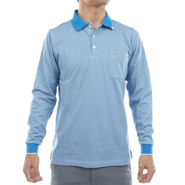 マンシングウェア　Munsingwear　Sunscreen NIR ドット鹿の子長袖ポロシャツ