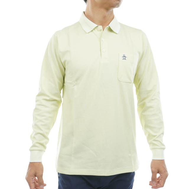 新品Munsingwear　サンスクリーンNIRドット鹿の子長袖ポロシャツ　LL マンシングウェア Munsingwear サンスクリーンNIRドット鹿の子長袖