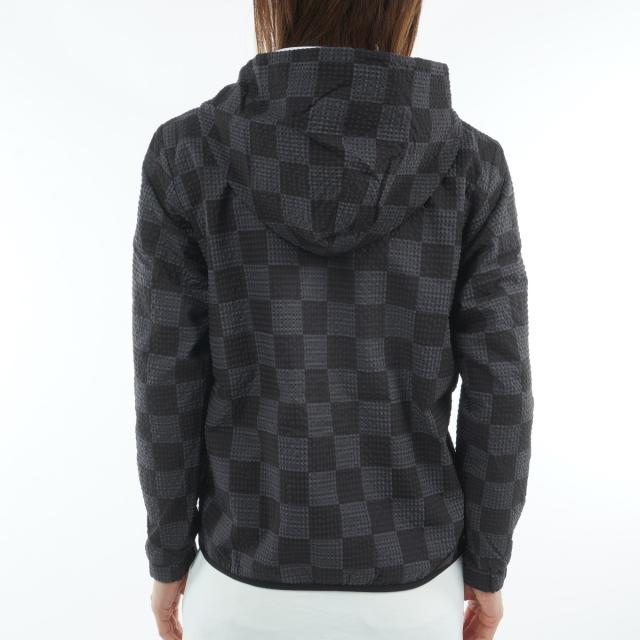 マンシングウェア Munsingwear ストレッチ ブロック柄長袖前開き