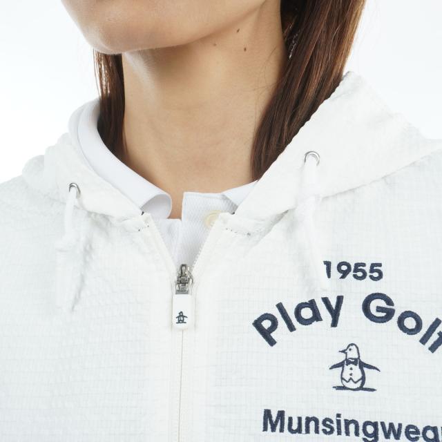 マンシングウェア Munsingwear ストレッチ ブロック柄長袖前開き