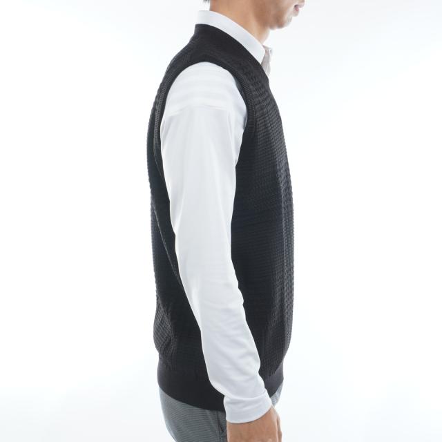 マンシングウェア Munsingwear グレンチェックVネックニットベストの
