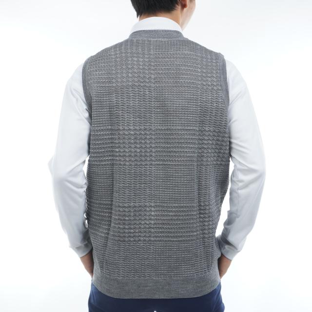 マンシングウェア Munsingwear グレンチェックVネックニットベストの