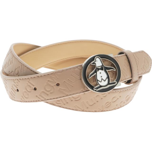 マンシングウェア　Munsingwear　ペンギンバックル ロゴデザインベルト　レディス
