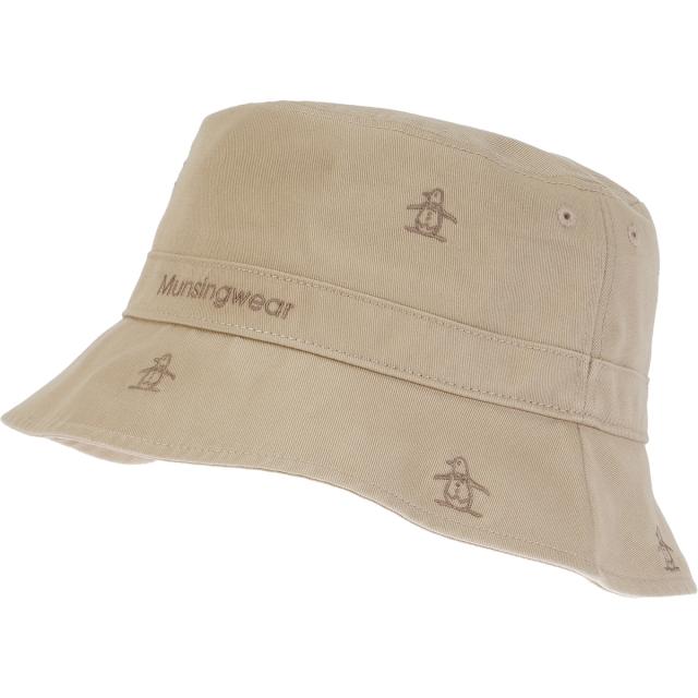 マンシングウェア　Munsingwear　コットンツイル ペンギン飛び柄刺繍バケットハット