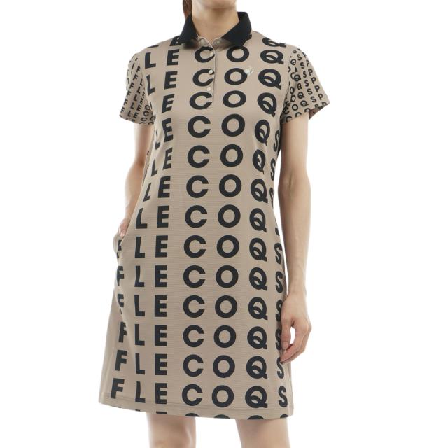 ルコックスポルティフ ゴルフ　Le coq sportif GOLF　ストレッチ 総柄ワンピース　レディス ルコックスポルティフ ゴルフ Le coq sportif GOLF ストレッチ 総柄