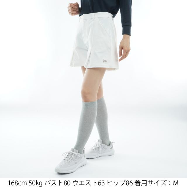 ニューエラ　プリーツショートパンツ 　オフホワイト　Mサイズ ニューエラ NEW ERA GOLF GFW プリーツ ショートパンツ レディスの通販