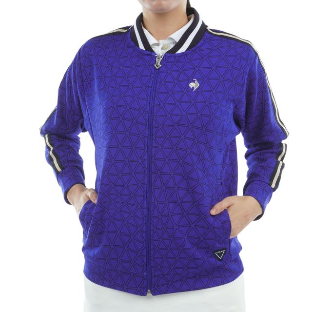 ルコックスポルティフ ゴルフ　Le coq sportif GOLF　ストレッチ 総柄フルジップジャージ　レディス