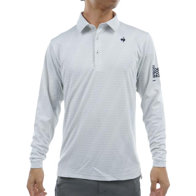 ルコックスポルティフ ゴルフ　Le coq sportif GOLF　ストレッチ ロゴジャカード長袖ポロシャツ ルコックスポルティフ ゴルフ Le coq sportif GOLF ストレッチ ロゴ