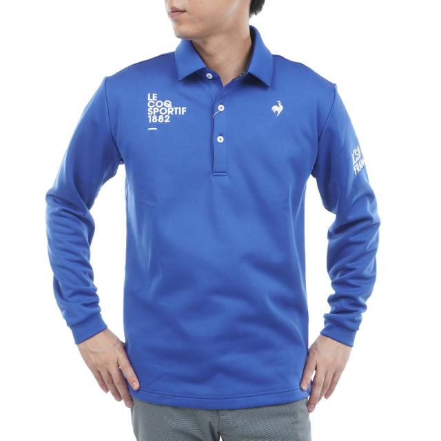 ルコックスポルティフ ゴルフ　Le coq sportif GOLF　ストレッチ ヒートナビ 裏起毛 長袖ポロシャツ