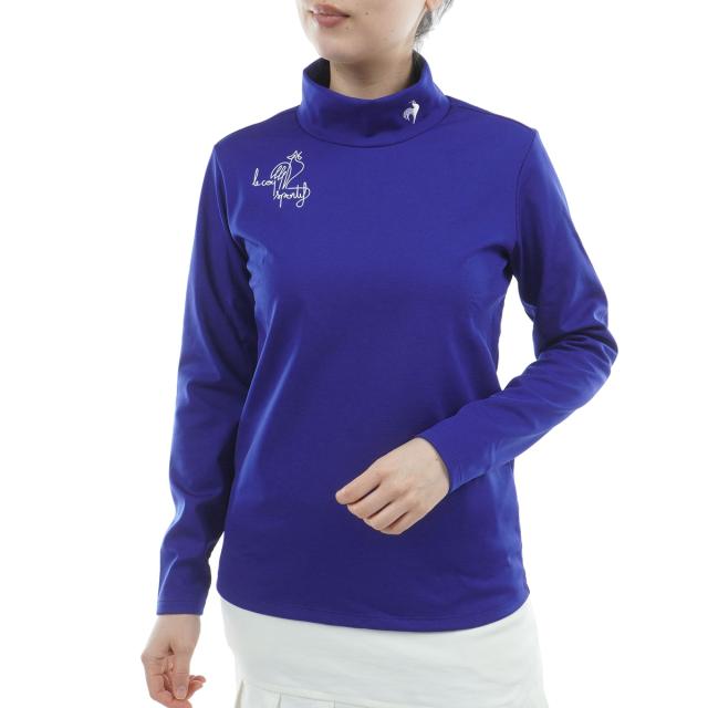 ルコックスポルティフ ゴルフ　Le coq sportif GOLF　ストレッチ 裏起毛モックネック長袖シャツ　レディス