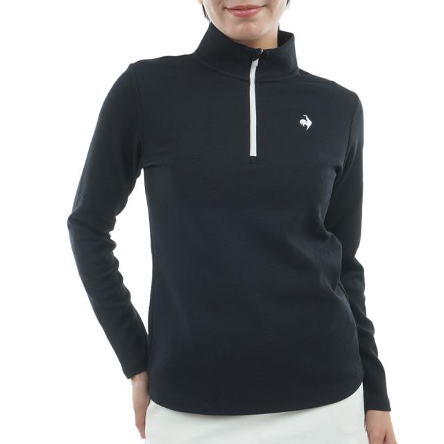 ルコックスポルティフ ゴルフ　Le coq sportif GOLF　ストレッチ ハーフジップ長袖シャツ　レディス