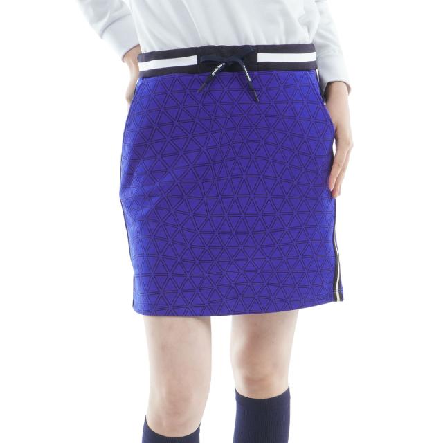 ルコックスポルティフ ゴルフ　Le coq sportif GOLF　ストレッチ 総柄ジャージスカート　レディス