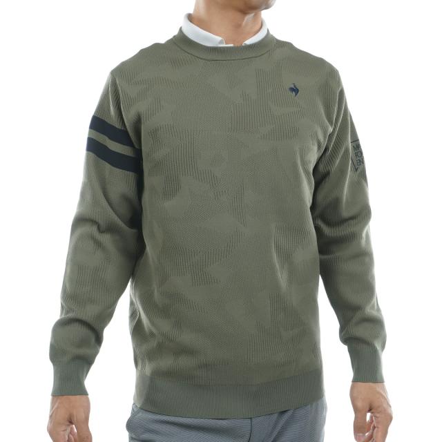 ルコックスポルティフ ゴルフ　Le coq sportif GOLF　モザイク柄ジャカードセーター