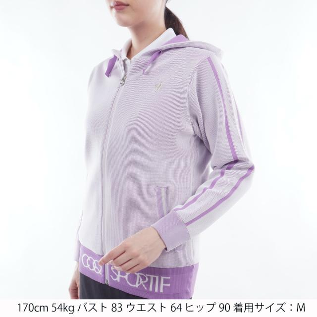 ルコックスポルティフ ゴルフ　Le coq sportif GOLF　フルジップフーディーセーター　レディス_4