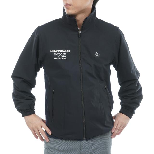 マンシングウェア　Munsingwear　ストレッチ 裏起毛 ロゴプリントブルゾン